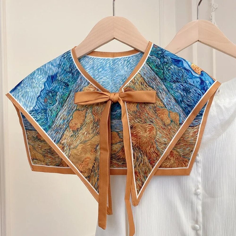 Blouse Off Shoulder - Kwiatowy wzór dopinany kołnierzyk do koszuli