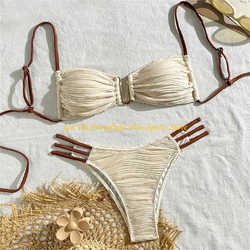 Swimsuit Bikini Ruched - E56D Ruched Bandeau Kostium kąpielowy dla