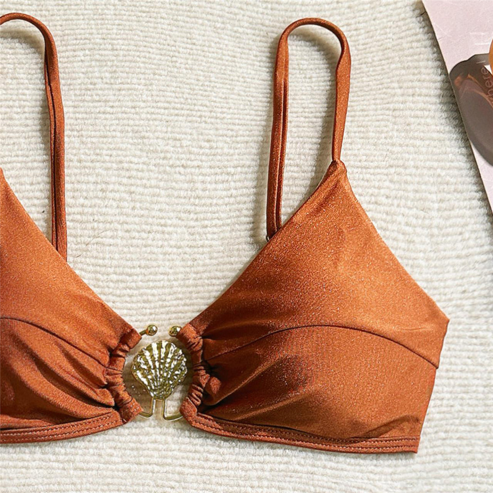 Metalowe Pierścienie na Biusto – Swimsuit Bikini Ruched recenzja i cena