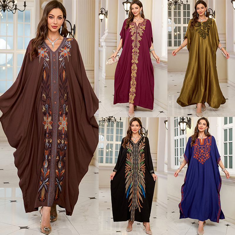 Damskie haftowane długie kafta – Cover Up Kaftan recenzja i cena